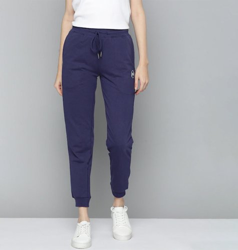 Women Solid Knitted Regular Fit Joggers